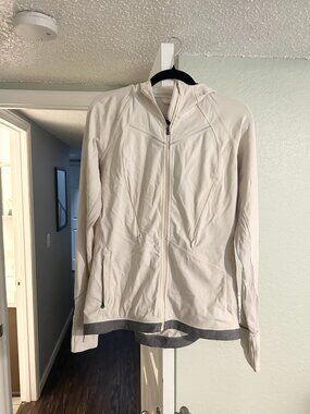 White Lululemon Zip-Up Jacket